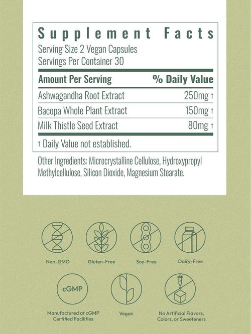 Cenava Ashwagandha & Bacopa Capsules