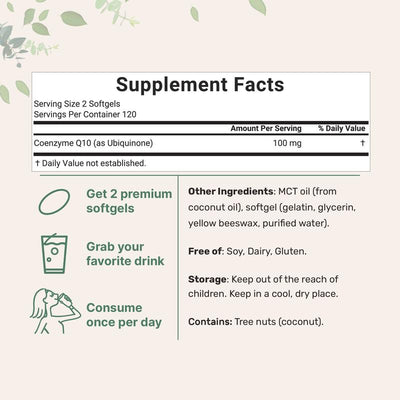 CoQ10 Softgels with Coconut MCT Oil