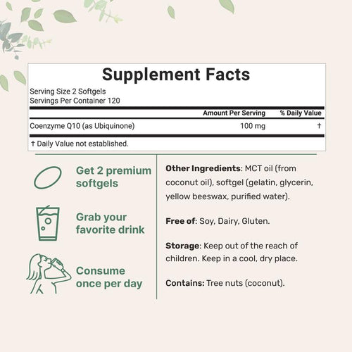 CoQ10 Softgels with Coconut MCT Oil